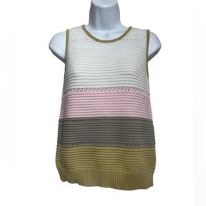 SHEIN Multicolor Striped Sleeveless Sweater